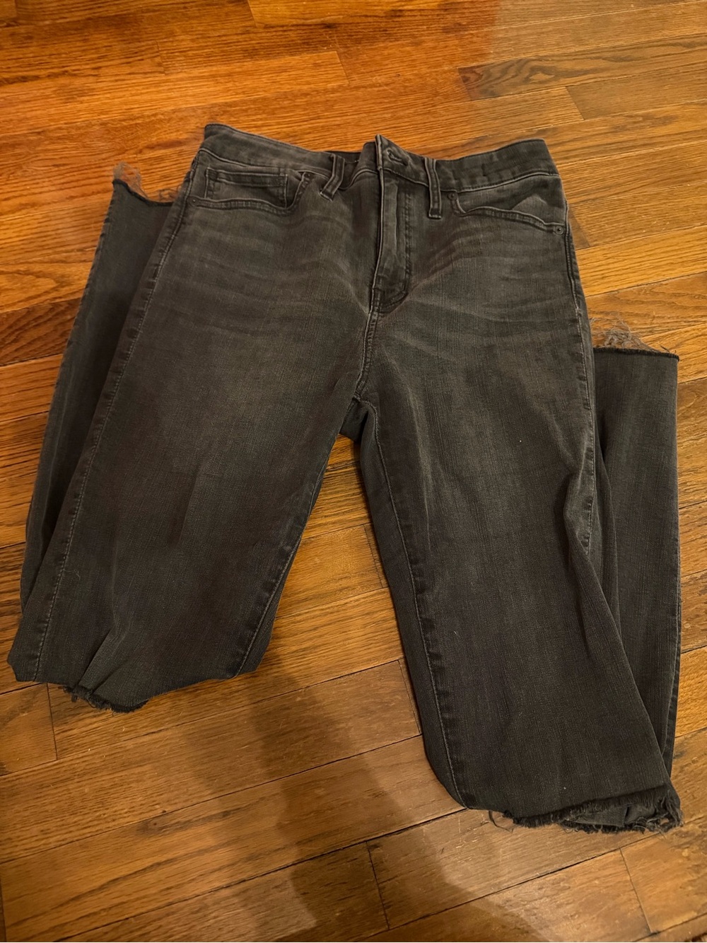 Madewell Black Jeans — Washed Finish